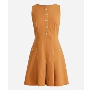 NWT JCrew Pleated mini dress in Italian bi-stretch wool size 6
